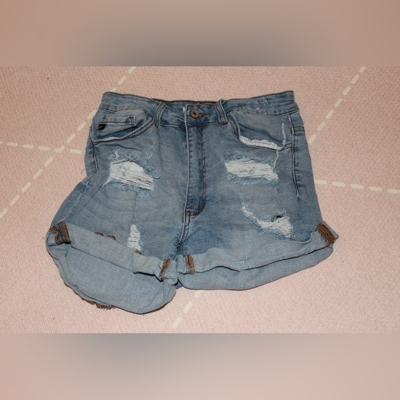KanCan Denim Distressed Shorts Juniors Size 9 - Picture 1 of 4